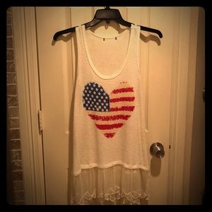 Bathing suit cover-up! RED WHITE & BLUE!